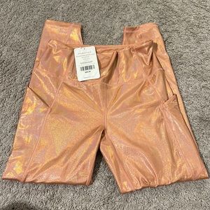 Fabletics High Waist Pocket Iridescent Luxe 7/8 Leggings NWT